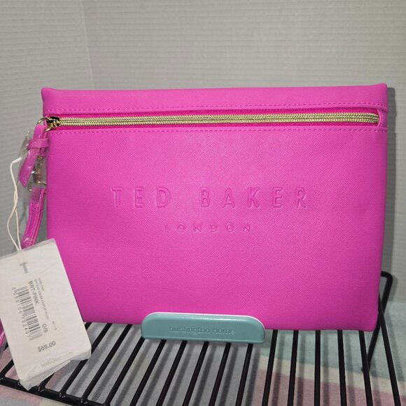 Ted Baker London Saffiano Deboss Wristlet Pouch - Picture 1 of 8